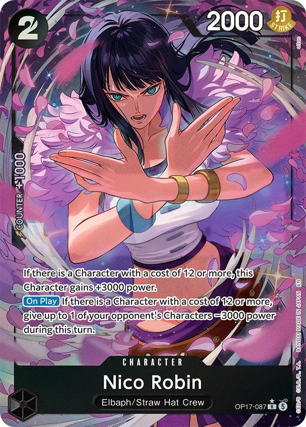 The World's Strongest Warriors 英語版 Nico Robin OP17-087 · パラレル カード表面
