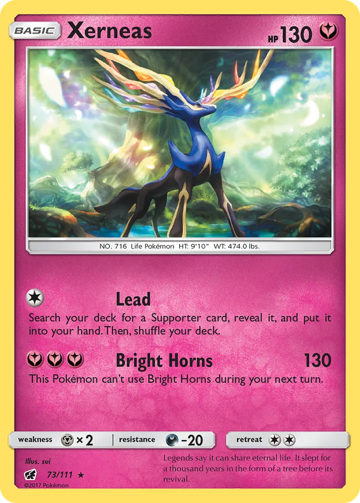 Sun & Moon—Crimson Invasion 英語版 Xerneas 73 カード表面