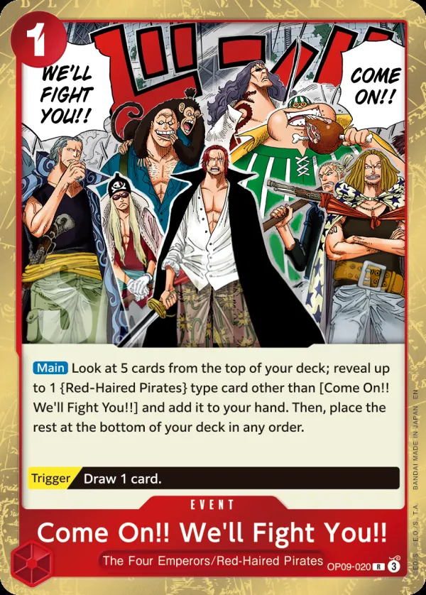 Emperors in the New World 영어판 Come On!! We'll Fight You!! OP09-020 · 재록 2 카드 앞면