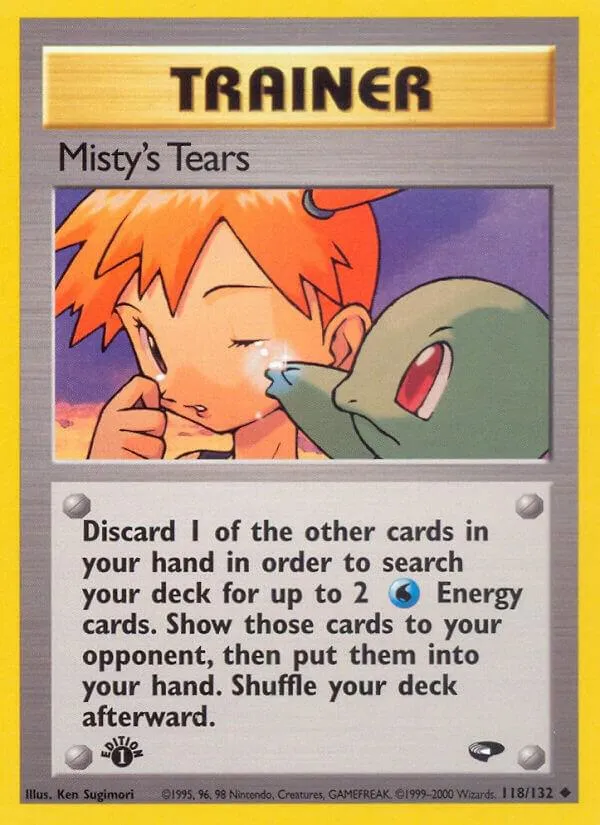 Gym Challenge 영어판 Misty's Tears 118 카드 앞면