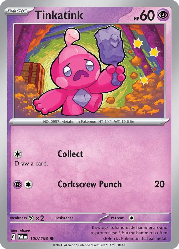 Scarlet & Violet—Paldea Evolved 영어판 Tinkatink 100 카드 앞면