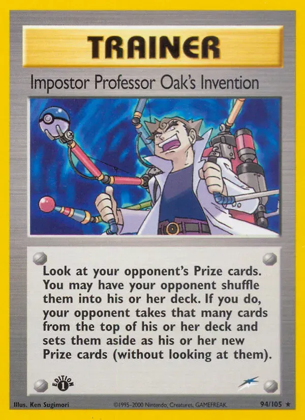 Neo Destiny 영어판 Impostor Professor Oak's Invention 94 카드 앞면