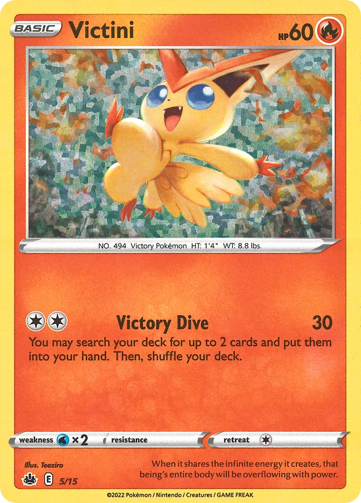 McDonald's Collection 2022 英語版 Victini 5 カード表面