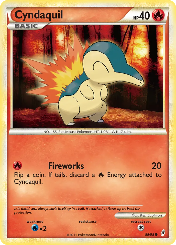 Pokémon TCG: Call of Legends 영어판 Cyndaquil 55 카드 앞면