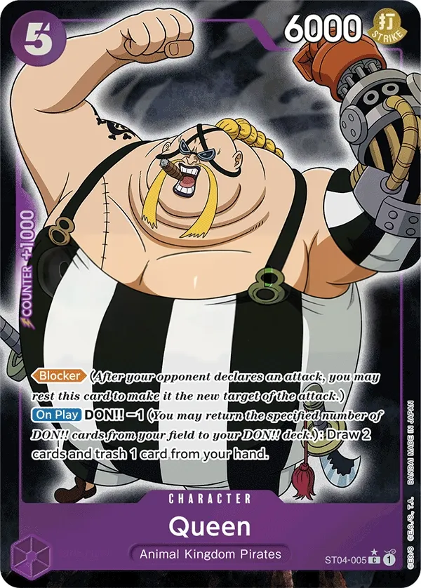 Animal Kingdom Pirates 英語版 Queen ST04-005 · パラレル 4 カード表面