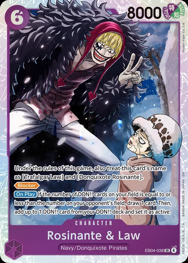 Egghead Crisis 영어판 Rosinante & Law EB04-038 카드 앞면