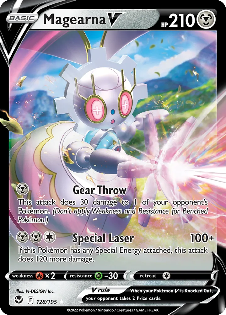 Sword & Shield—Silver Tempest 영어판 Magearna V 128 카드 앞면