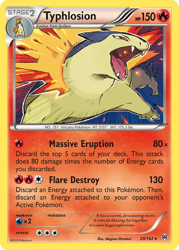 XY—BREAKthrough 英語版 Typhlosion 20 カード表面