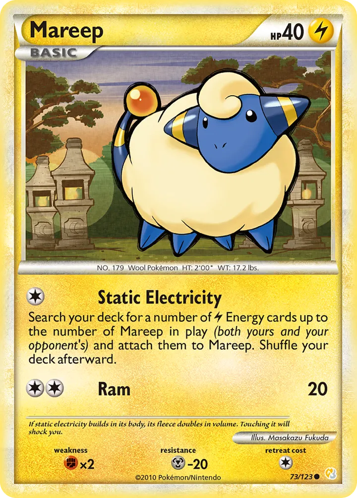HeartGold & SoulSilver 영어판 Mareep 73 카드 앞면