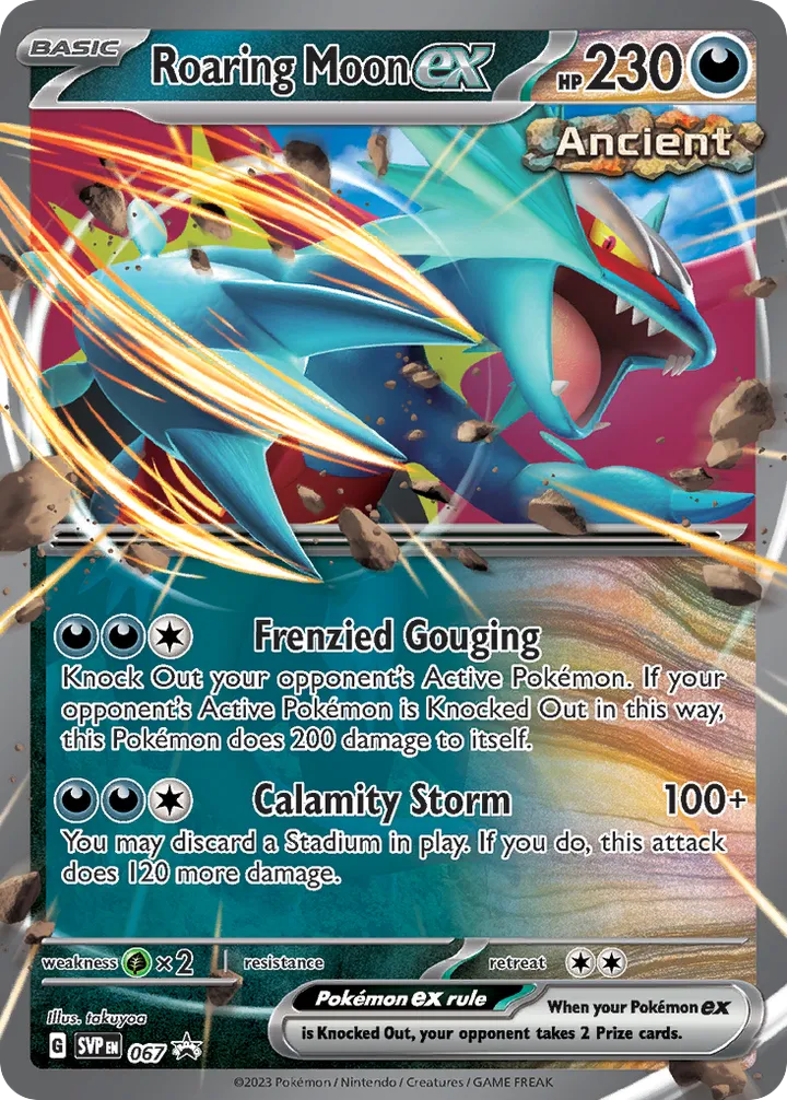 Front of Roaring Moon ex 67, SVP Black Star Promos English