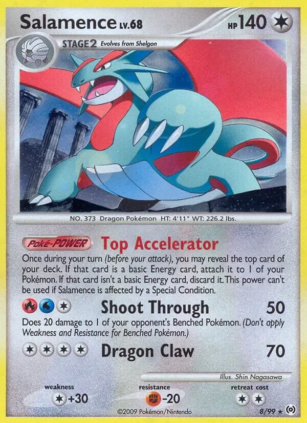 Platinum—Arceus 英語版 Salamence 8 カード表面