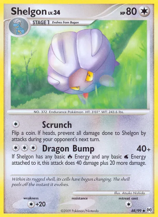 Platinum—Arceus 영어판 Shelgon 48 카드 앞면