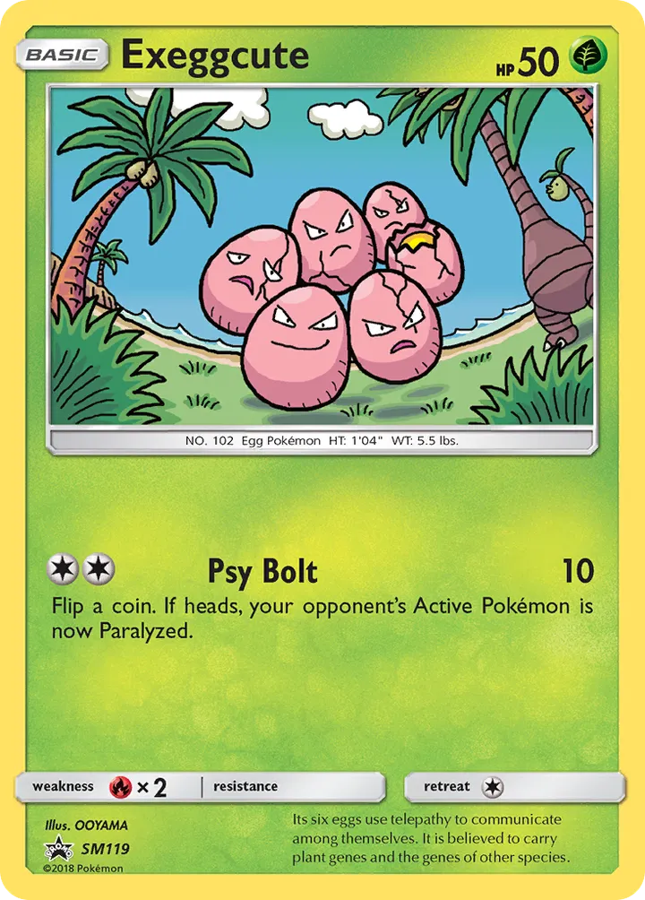 SM Black Star Promos 영어판 Exeggcute SM119 카드 앞면