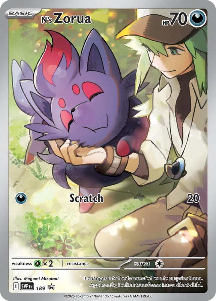 SVP Black Star Promos 英語版 N's Zorua 189 カード表面