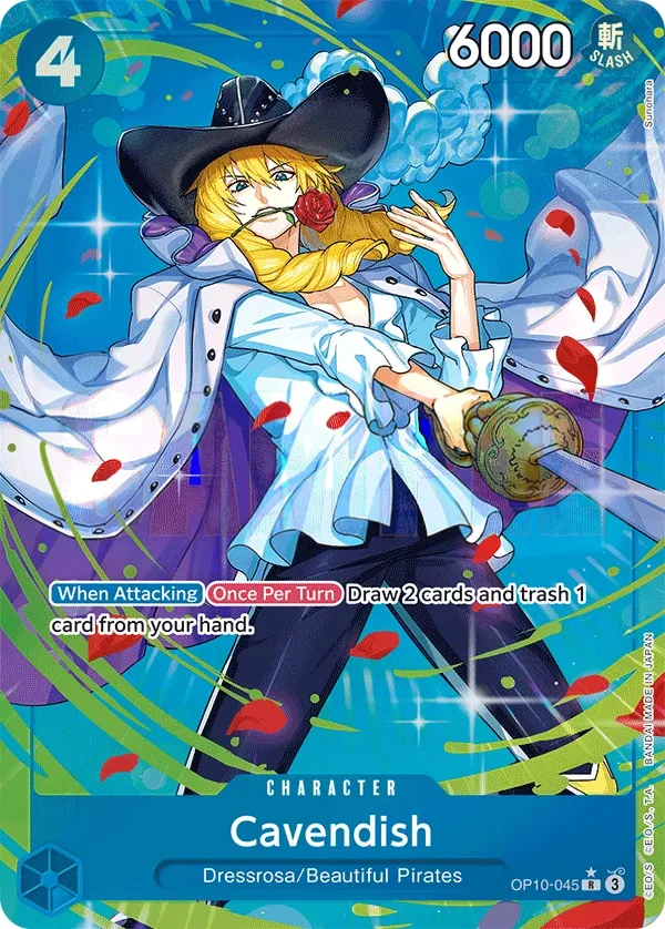Royal Blood 英語版 Cavendish OP10-045 · パラレル カード表面