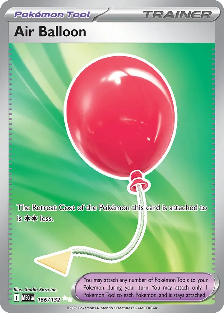 Mega Evolution 영어판 Air Balloon 166 카드 앞면