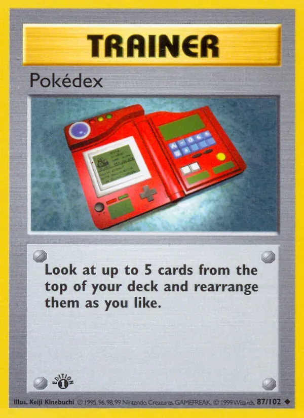 Base Set 영어판 Pokédex 87 카드 앞면