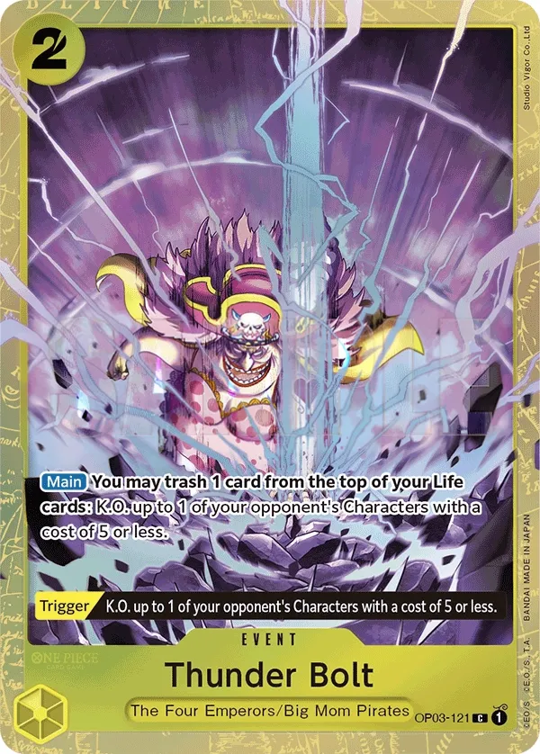 Pillars of Strength 英語版 Thunder Bolt OP03-121 · パラレル 5 カード表面
