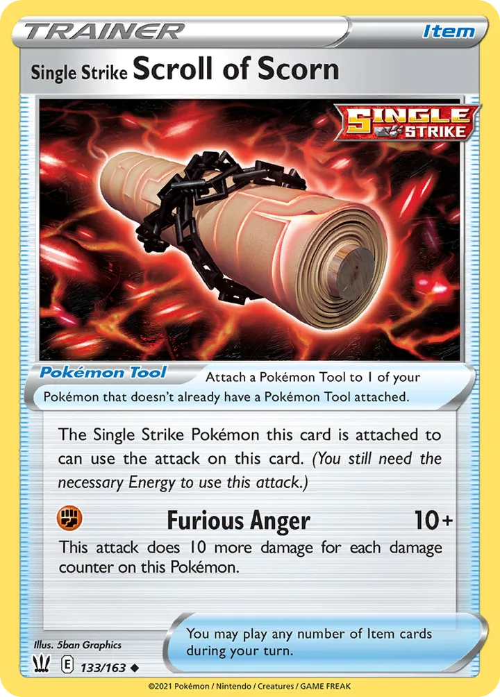 Sword & Shield—Battle Styles 英語版 Single Strike Scroll of Scorn 133 カード表面