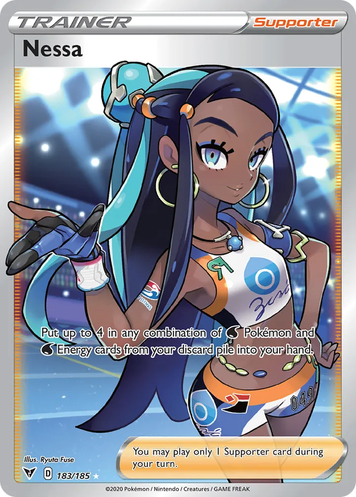 Sword & Shield—Vivid Voltage 영어판 Nessa 183 카드 앞면