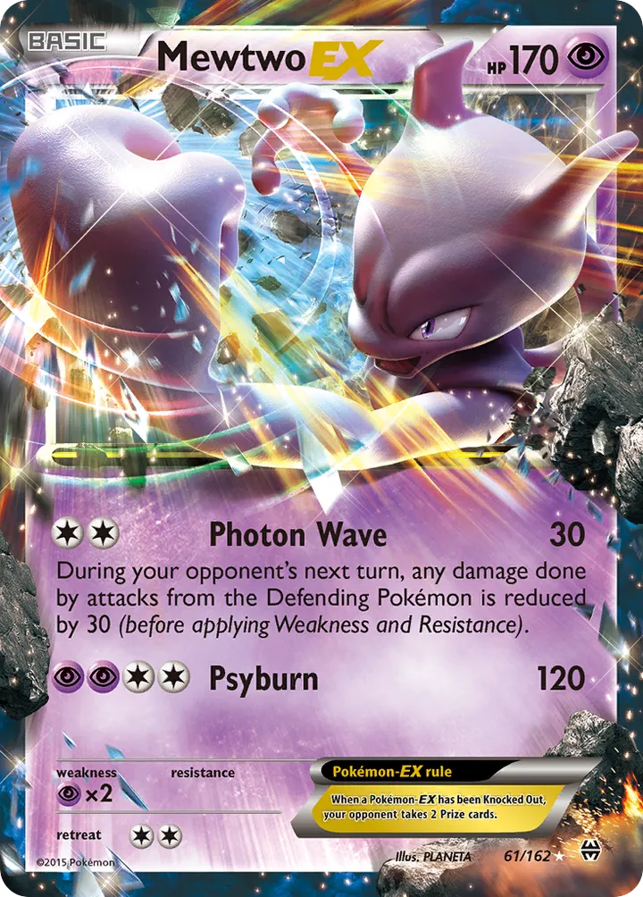XY—BREAKthrough 英語版 Mewtwo-EX 61 カード表面