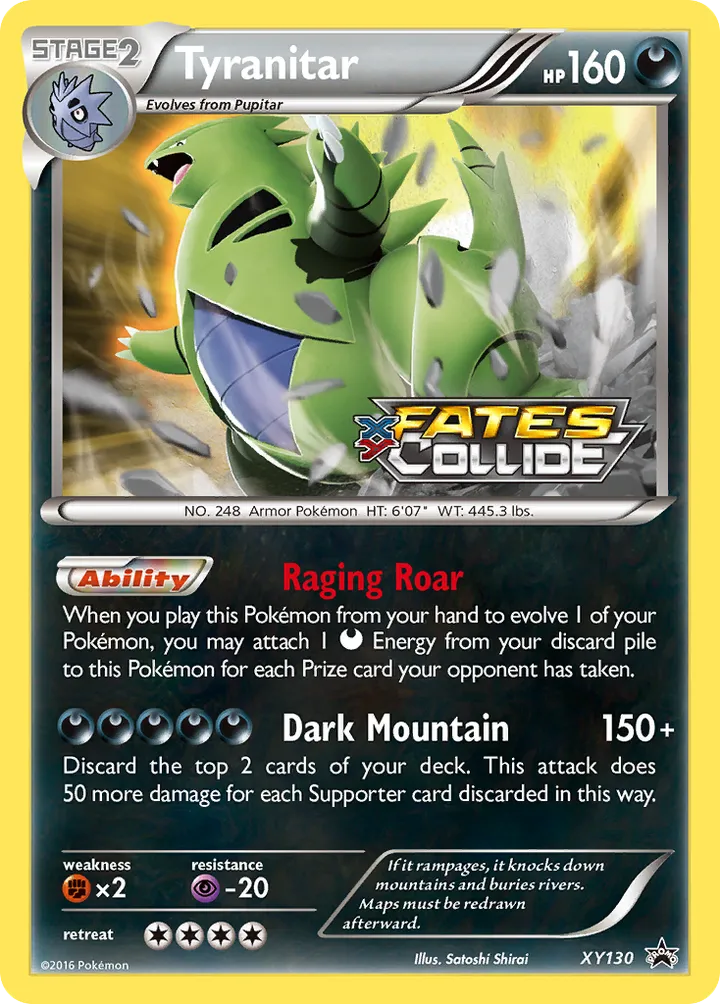 XY Black Star Promos 英語版 Tyranitar XY130 カード表面