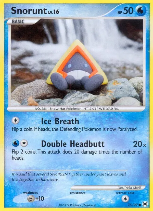 Platinum—Arceus 英語版 Snorunt 75 カード表面