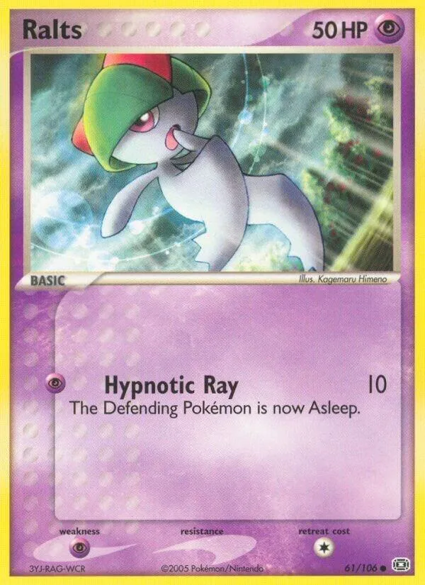EX Emerald 영어판 Ralts 61 카드 앞면