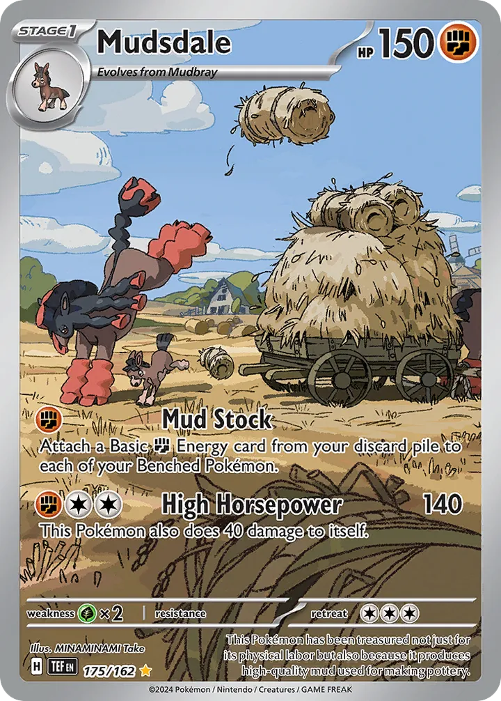 Scarlet & Violet—Temporal Forces 영어판 Mudsdale 175 카드 앞면