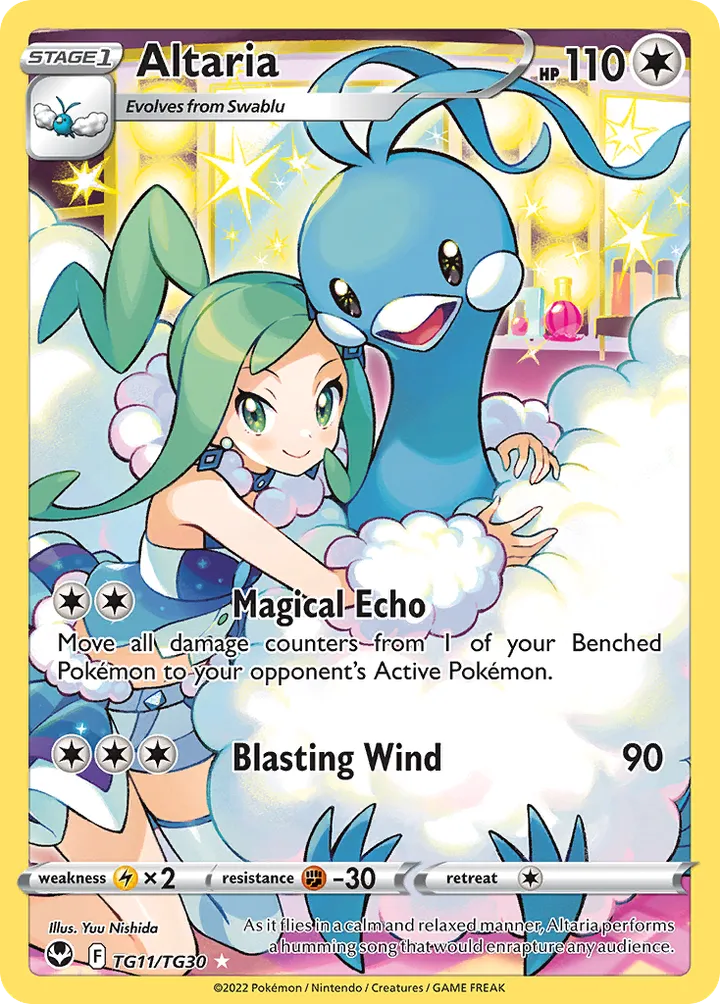 Sword & Shield—Silver Tempest 영어판 Altaria TG11 카드 앞면