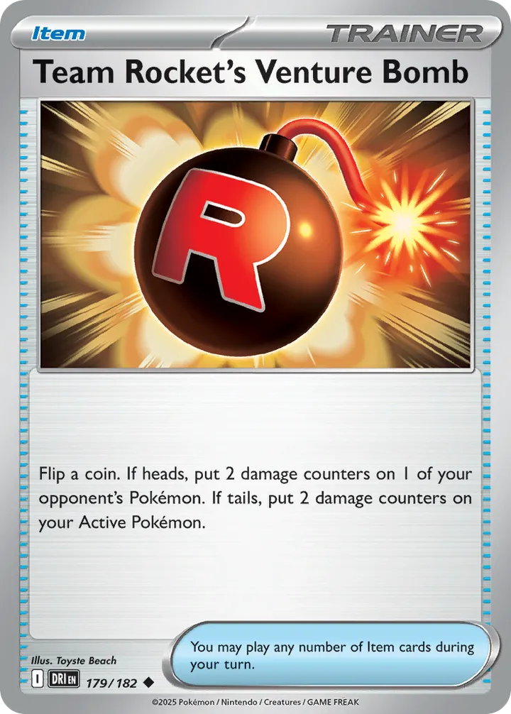 Scarlet & Violet—Destined Rivals 英語版 Team Rocket's Venture Bomb 179 カード表面
