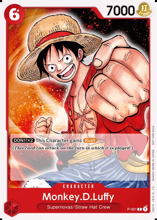Promotion Cards 영어판 Monkey.D.Luffy P-001 카드 앞면