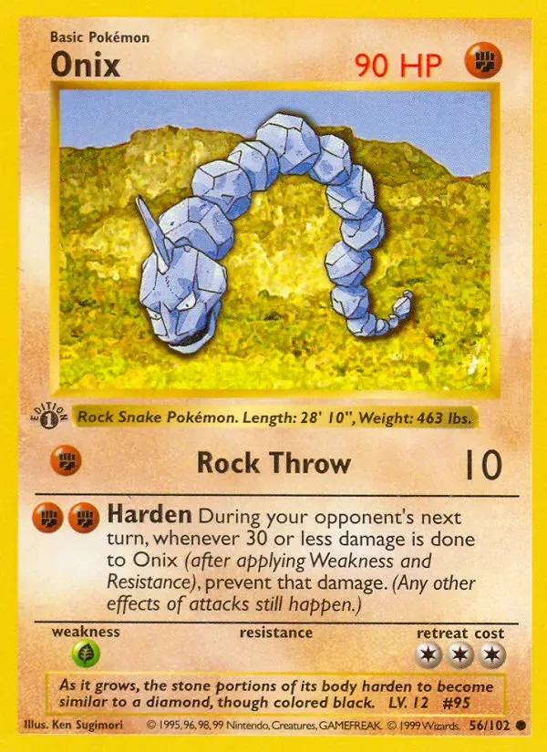 Front of Onix 56, Base Set English