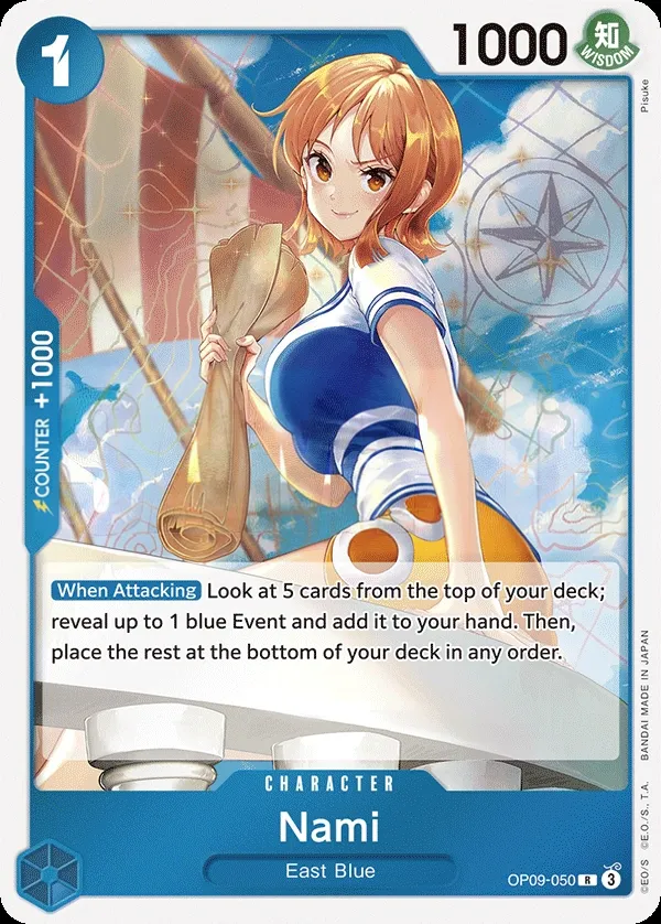 Emperors in the New World 英語版 Nami OP09-050 カード表面