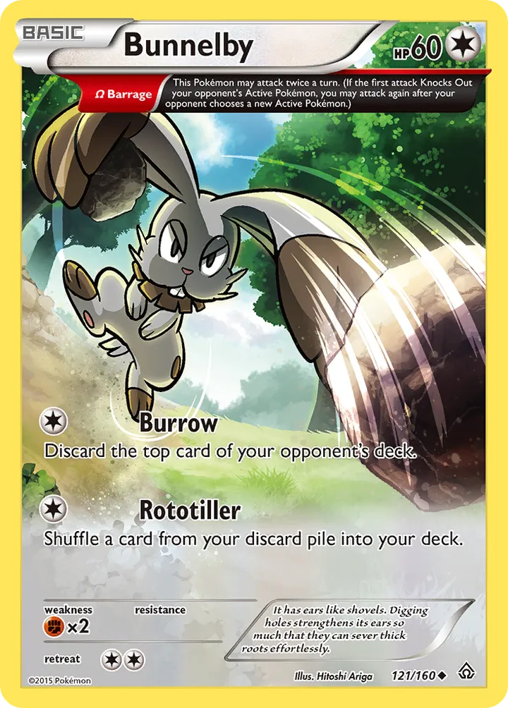 XY—Primal Clash 英語版 Bunnelby 121 カード表面