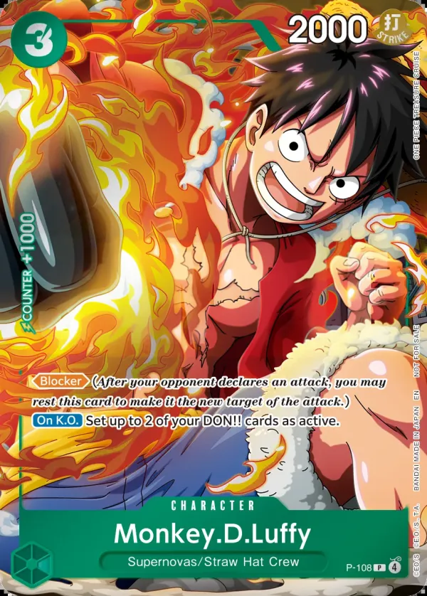 Promotion Cards 영어판 Monkey.D.Luffy P-108 카드 앞면