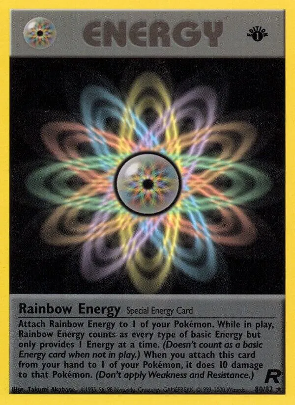 Team Rocket 영어판 Rainbow Energy 80 카드 앞면
