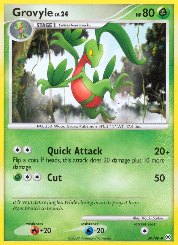 Platinum—Arceus 영어판 Grovyle 39 카드 앞면