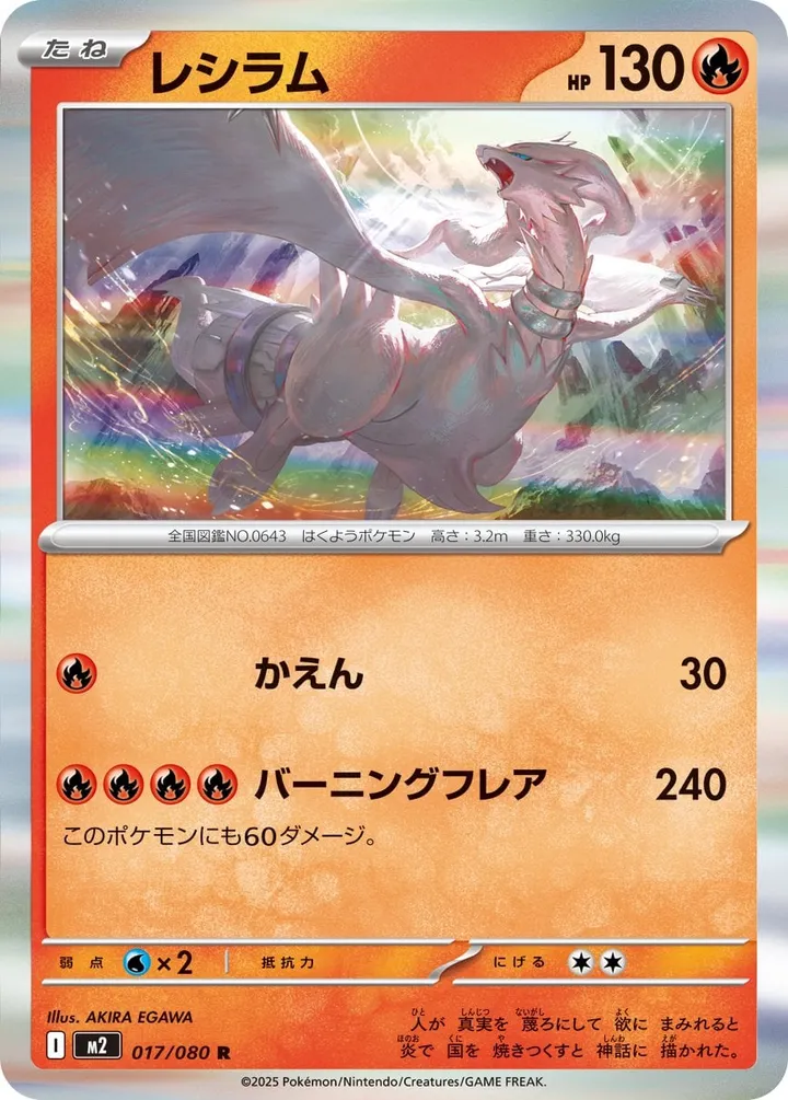 Front of Reshiram 17, インフェルノX Japanese