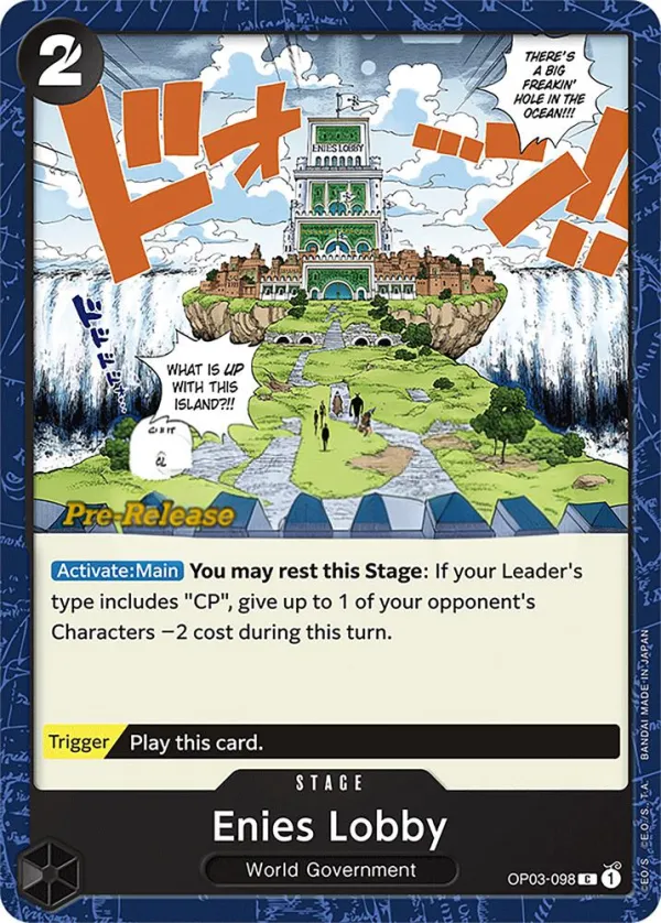 Pillars of Strength 英語版 Enies Lobby OP03-098 · プレリリース カード表面