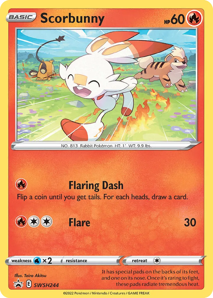 SWSH Black Star Promos 영어판 Scorbunny SWSH244 카드 앞면