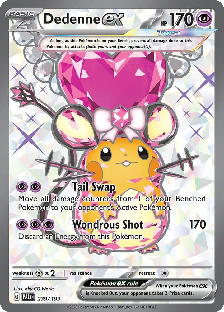 Scarlet & Violet—Paldea Evolved 英語版 Dedenne ex 239 カード表面