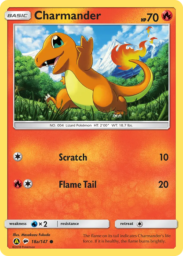 Sun & Moon—Burning Shadows 英語版 Charmander 18a カード表面