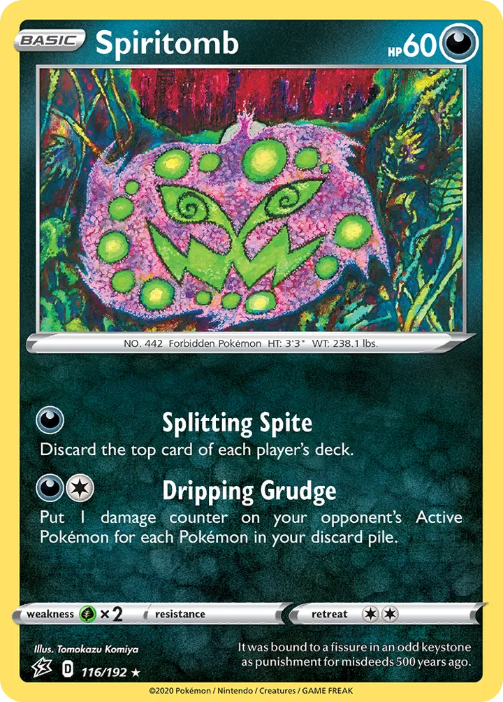 Sword & Shield—Rebel Clash 영어판 Spiritomb 116 카드 앞면