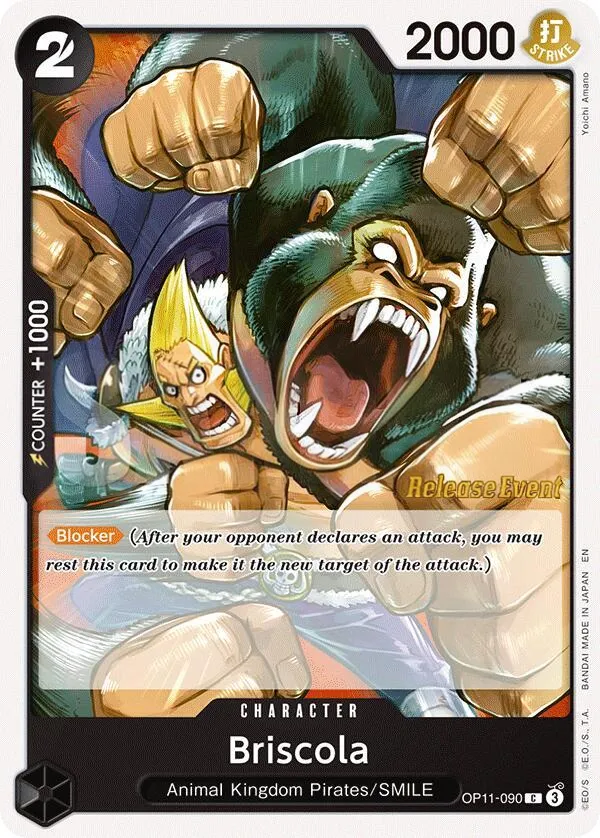 Front of Briscola OP11-090 · Pre-Release, A Fist of Divine Speed English