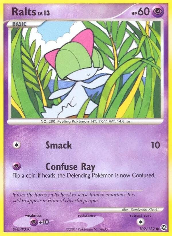 Diamond & Pearl—Secret Wonders 英語版 Ralts 102 カード表面