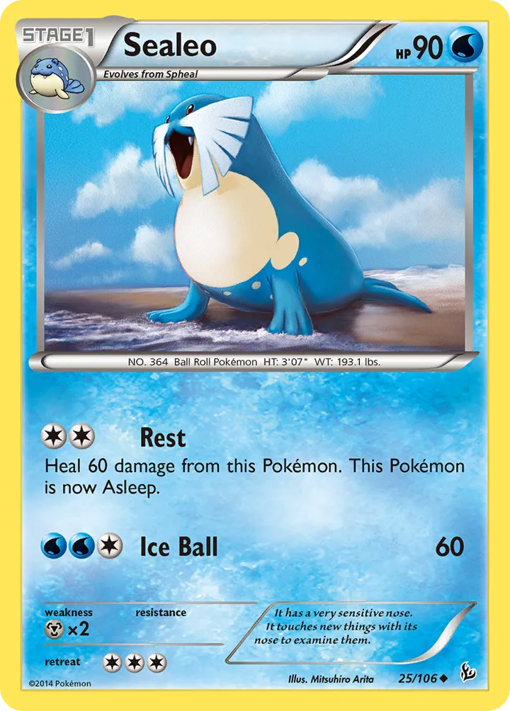 XY—Flashfire 英語版 Sealeo 25 カード表面