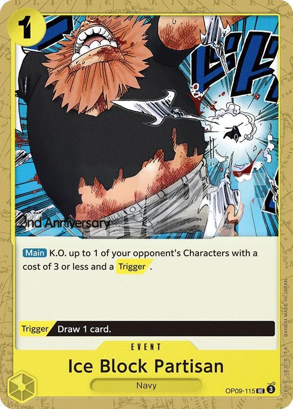 Emperors in the New World 英語版 Ice Block Partisan OP09-115 · 記念大会 カード表面