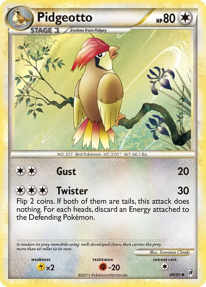Pokémon TCG: Call of Legends 영어판 Pidgeotto 48 카드 앞면