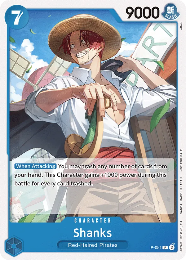 Promotion Cards 영어판 Shanks P-051 카드 앞면